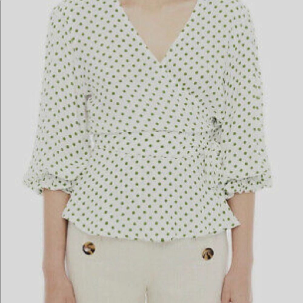 FAITHFUL THE BRAND WRAP‎ FRONT BLOUSE SIZE 6
